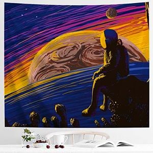 Purple sitting wonderer tapestry